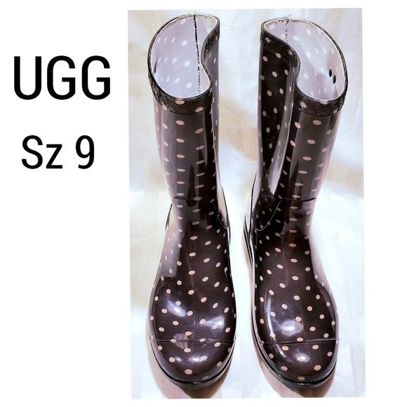 UGG Sienna Polka Dot Design Purple Rain Boots Sz 9 - Picture 1 of 9